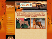 Tablet Screenshot of copperridgeridgebacks.com